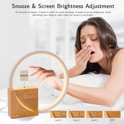 SereneRise™ - Bedside Lamp With Natural Sounds, Alarm Clock, Touch Control